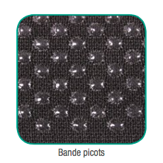 bande de picots bas de contention soie classe 2